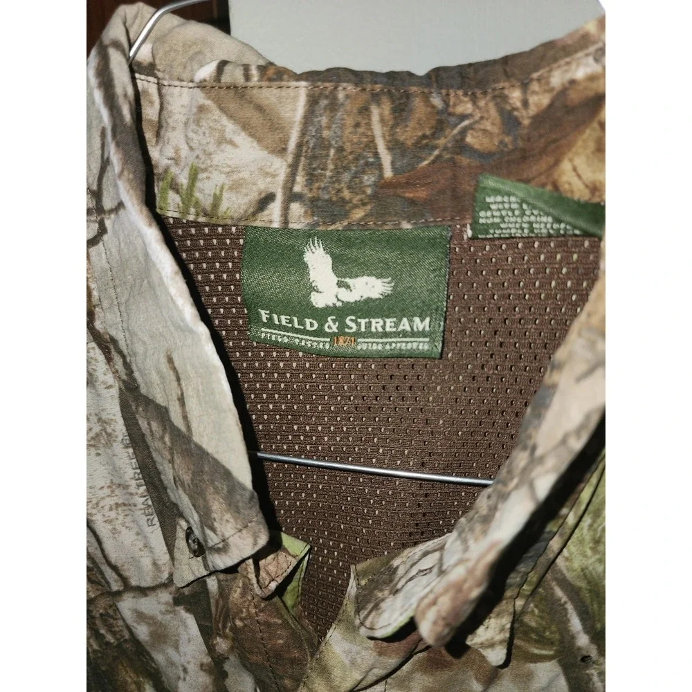 Field And Stream Men's Camo Long Sleeve Button Up Fishing/hunting Shirt XL - Picture 2 of 9